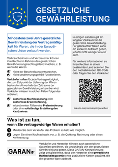 EU-Mitteilung Gesetzliche Gewährleistung – antippen zum Vergrößern